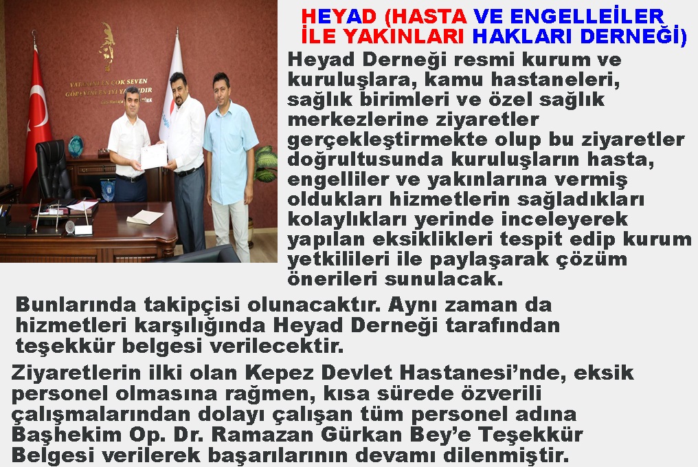 HEYAD'DAN KURUMLARA ZİYARET
